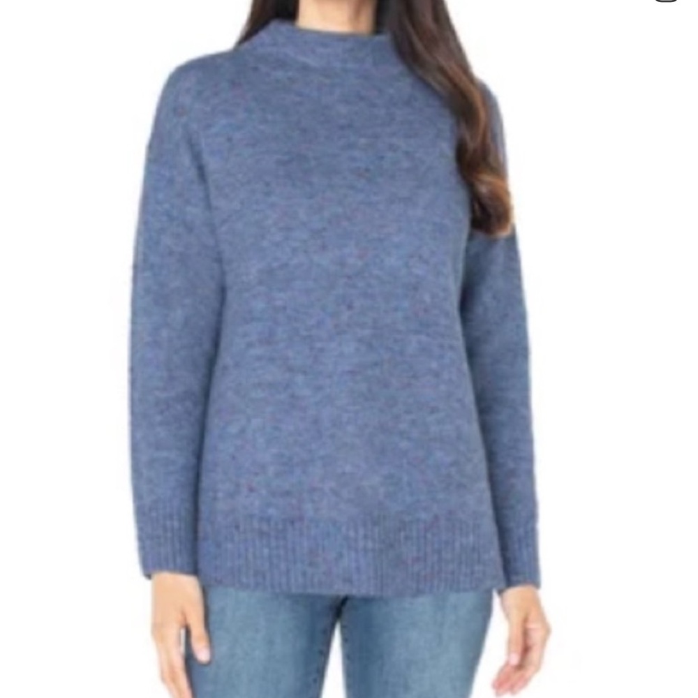 Well Worn Wool Blend Mock Neck Sweater Womens XXL Nep Yarn Gray Blue BUNDLE of 2